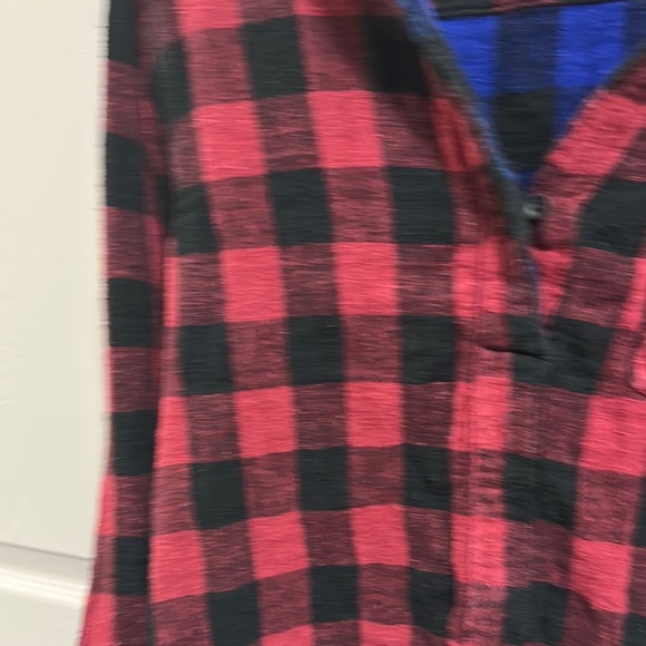 Rag & Bone Red and Black Plaid Flannel Shirt - Picture 7 of 7